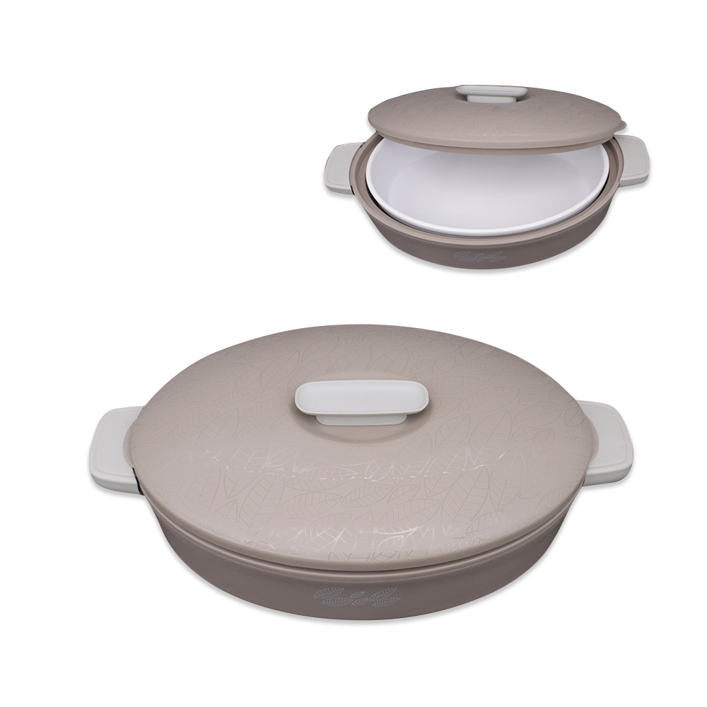 Oval Insulated Server Foliage 2.8L - Light Brown