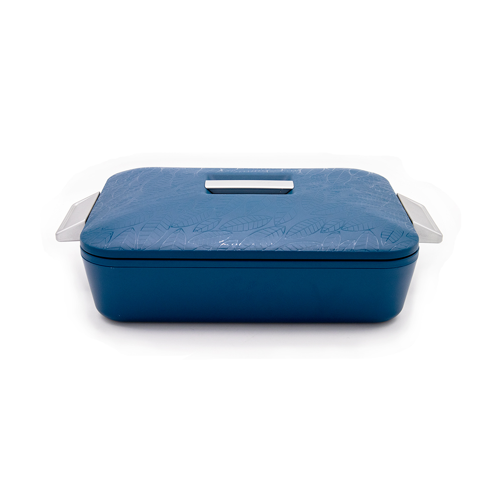 Blue Rectangular Insulated Server Foliage - 2.8L