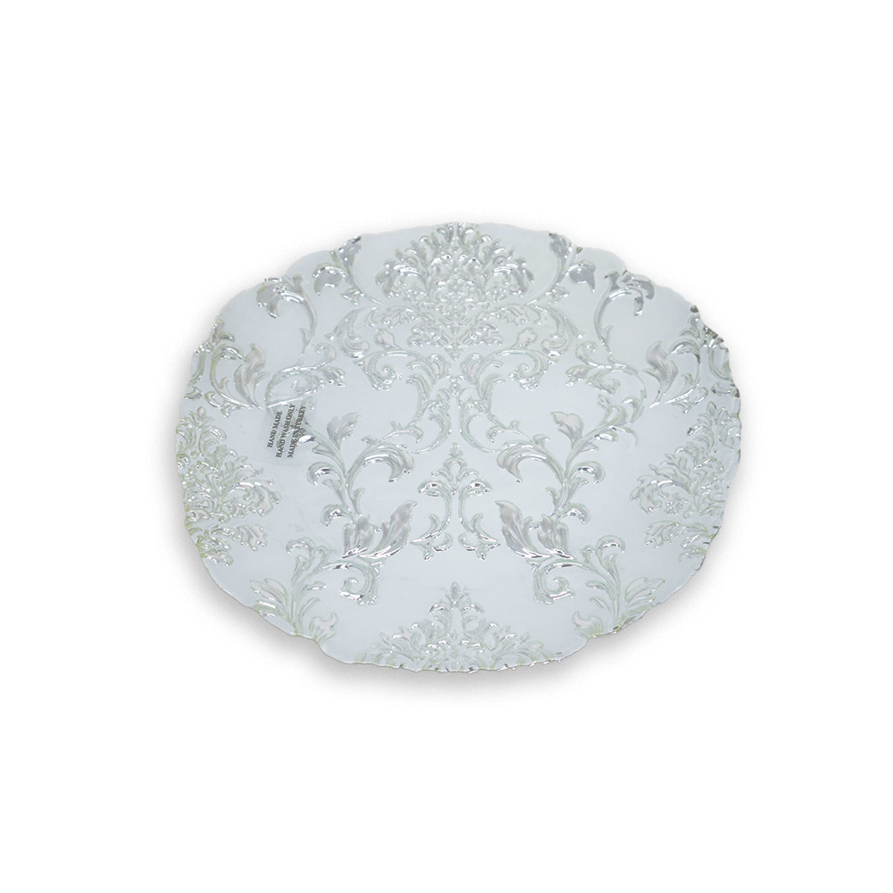 Isabel White Silver Plate - 28cm