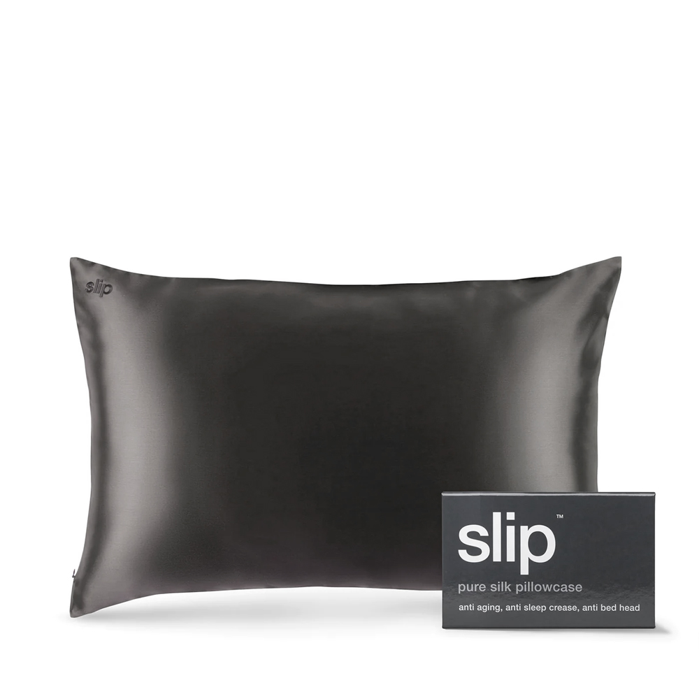 Pure Silk Pillowcase Queen Size - Charcoal