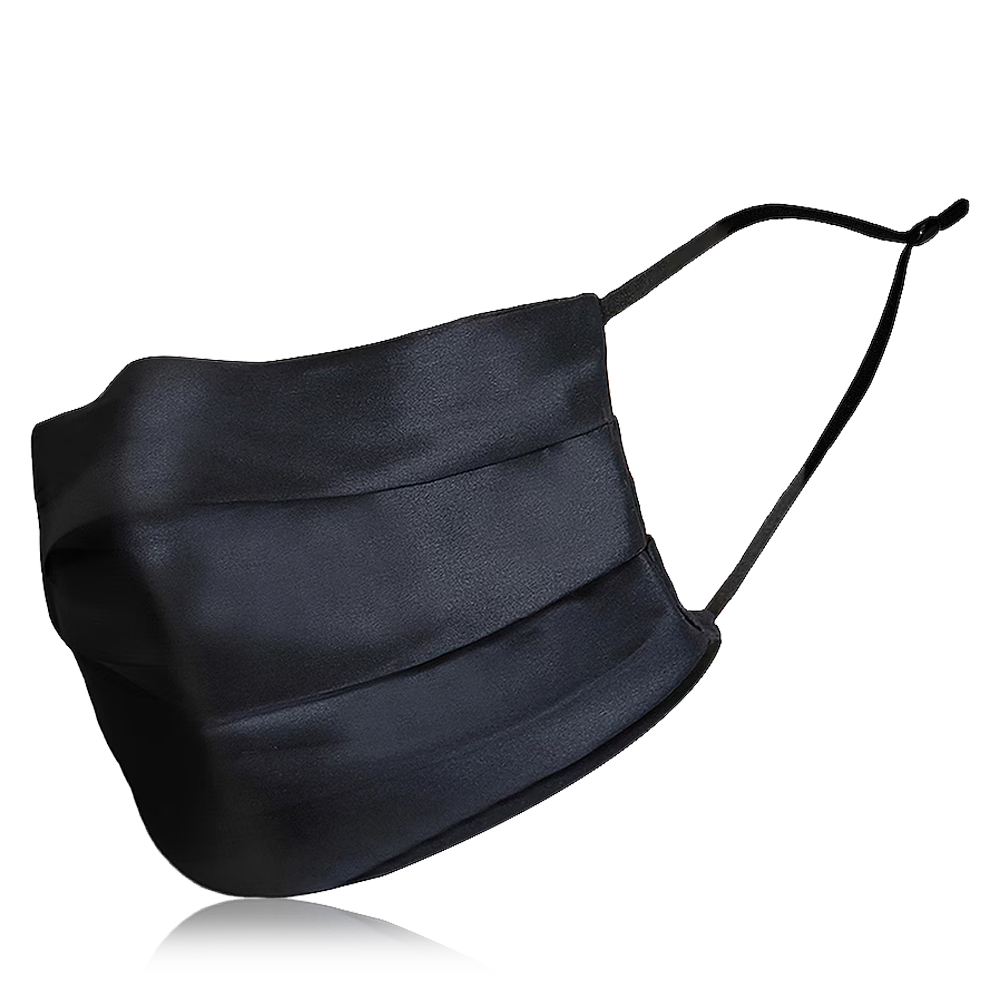 Silk Reusable Face Covering - Black