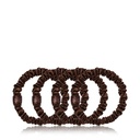 Skinny Scrunchies Set Of 4 - Dark Brown