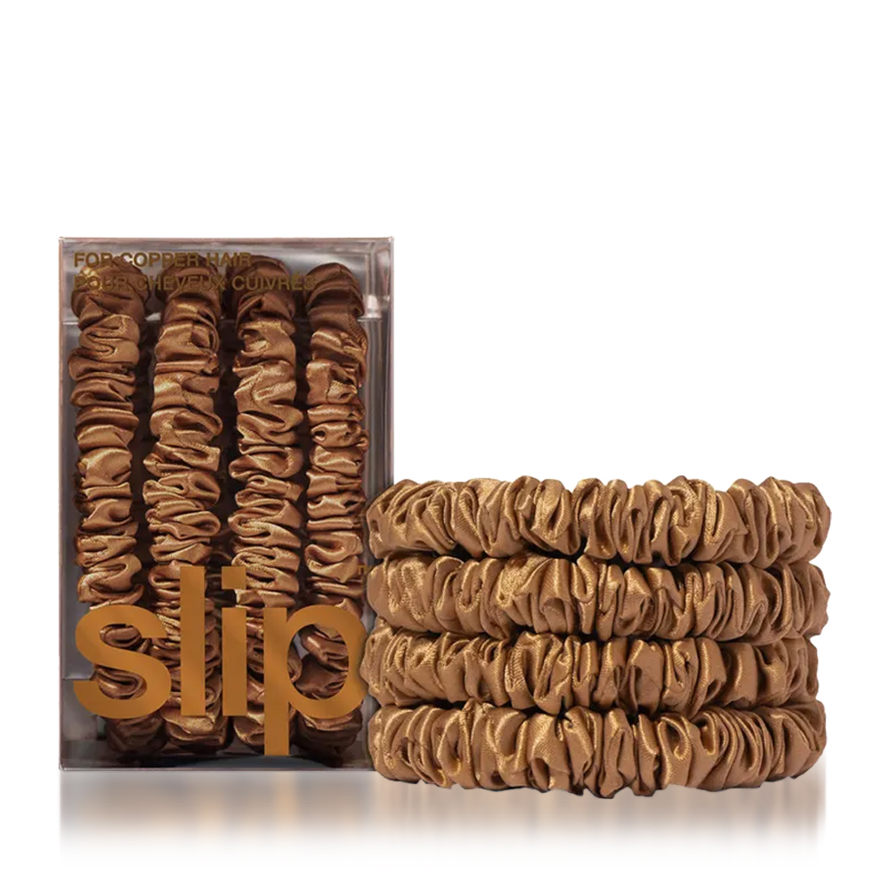 Skinny Scrunchies Set Of 4 - Copper