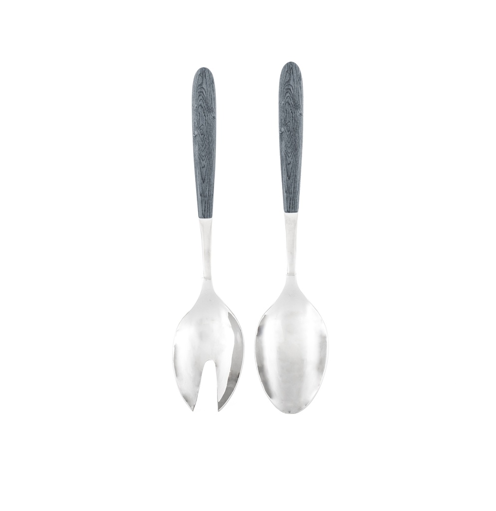 Vero Olmo Grigio 2 Piece Salad Set - Grey