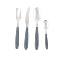 Vero Olmo Grigio 24-Piece Cutlery Set - Grey