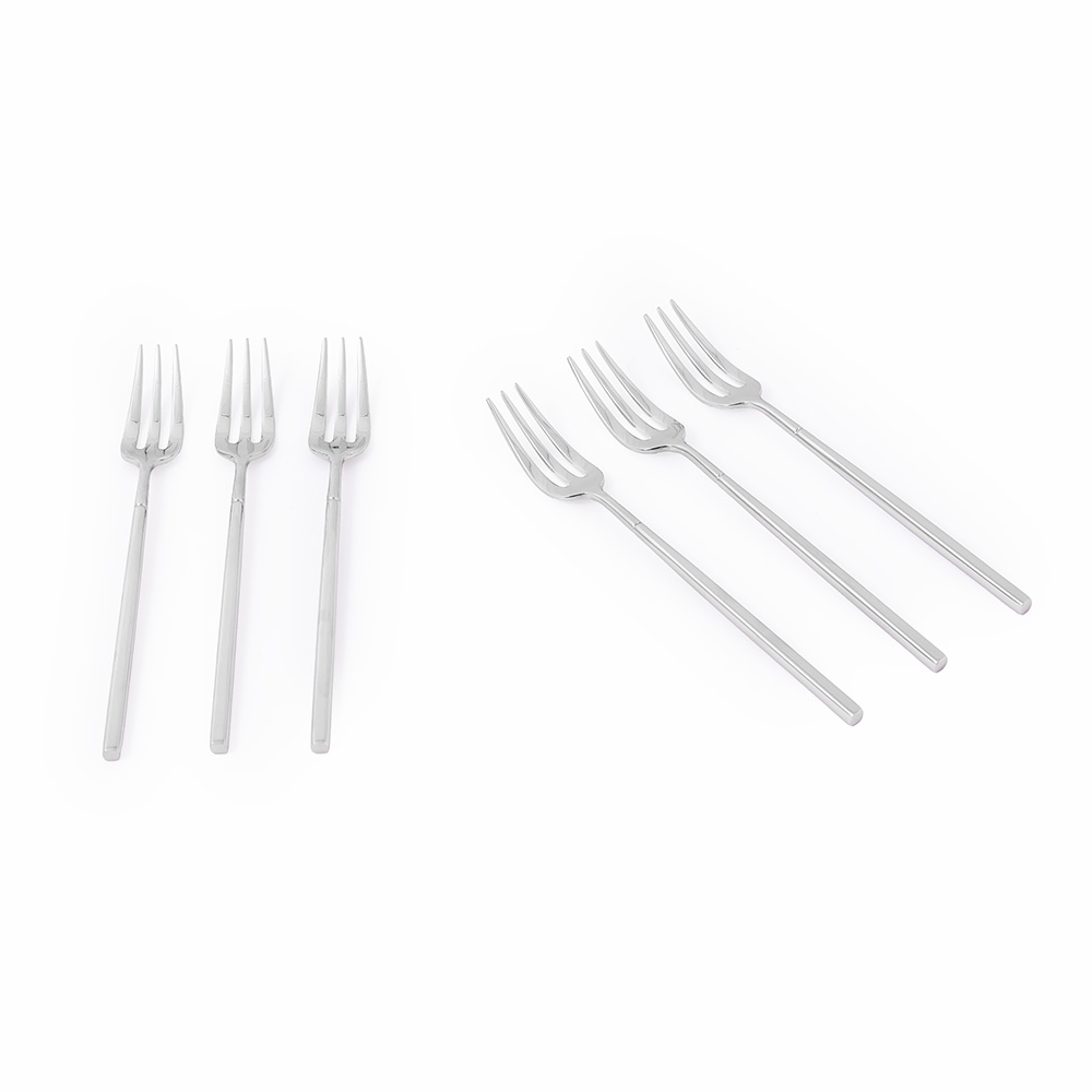 Stainless Steel Cake Fork Set - 6pcs