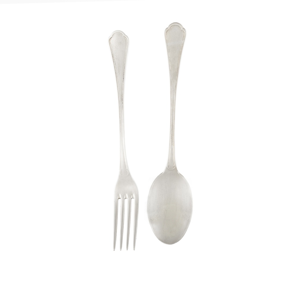 Domus Sandblasted 2-Piece Serving Set - Silver