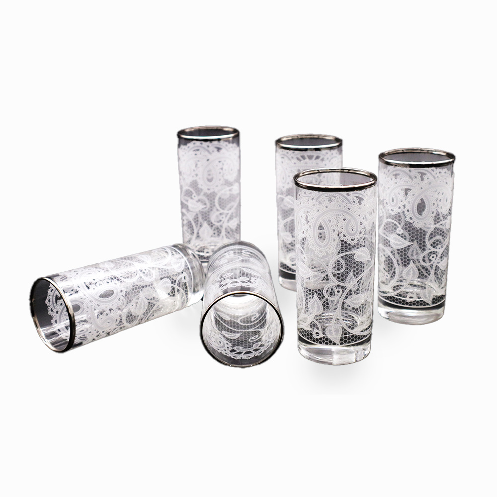 Dantelle White Platin Tumbler Glass Set - 6pcs