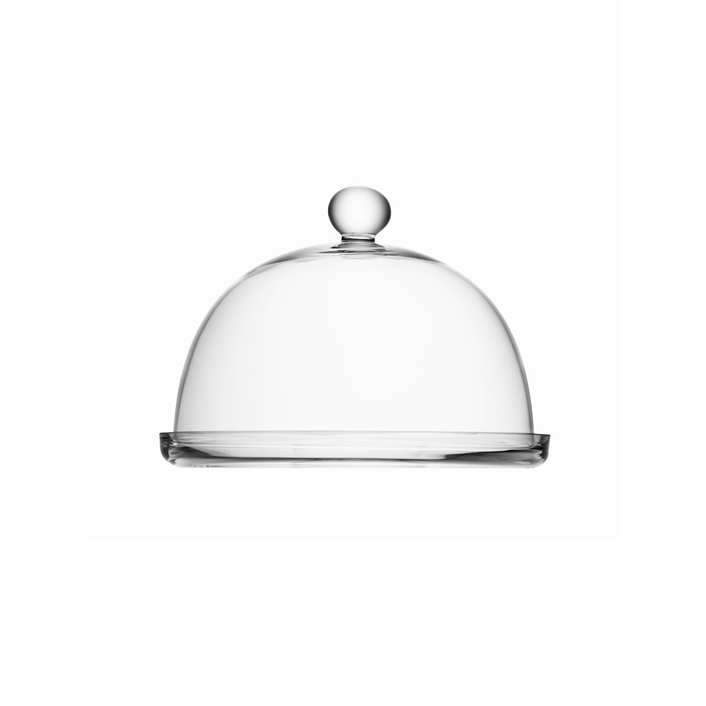 ماعون زجاج فيينا بلون شفاف مع غطاء - 25 سم