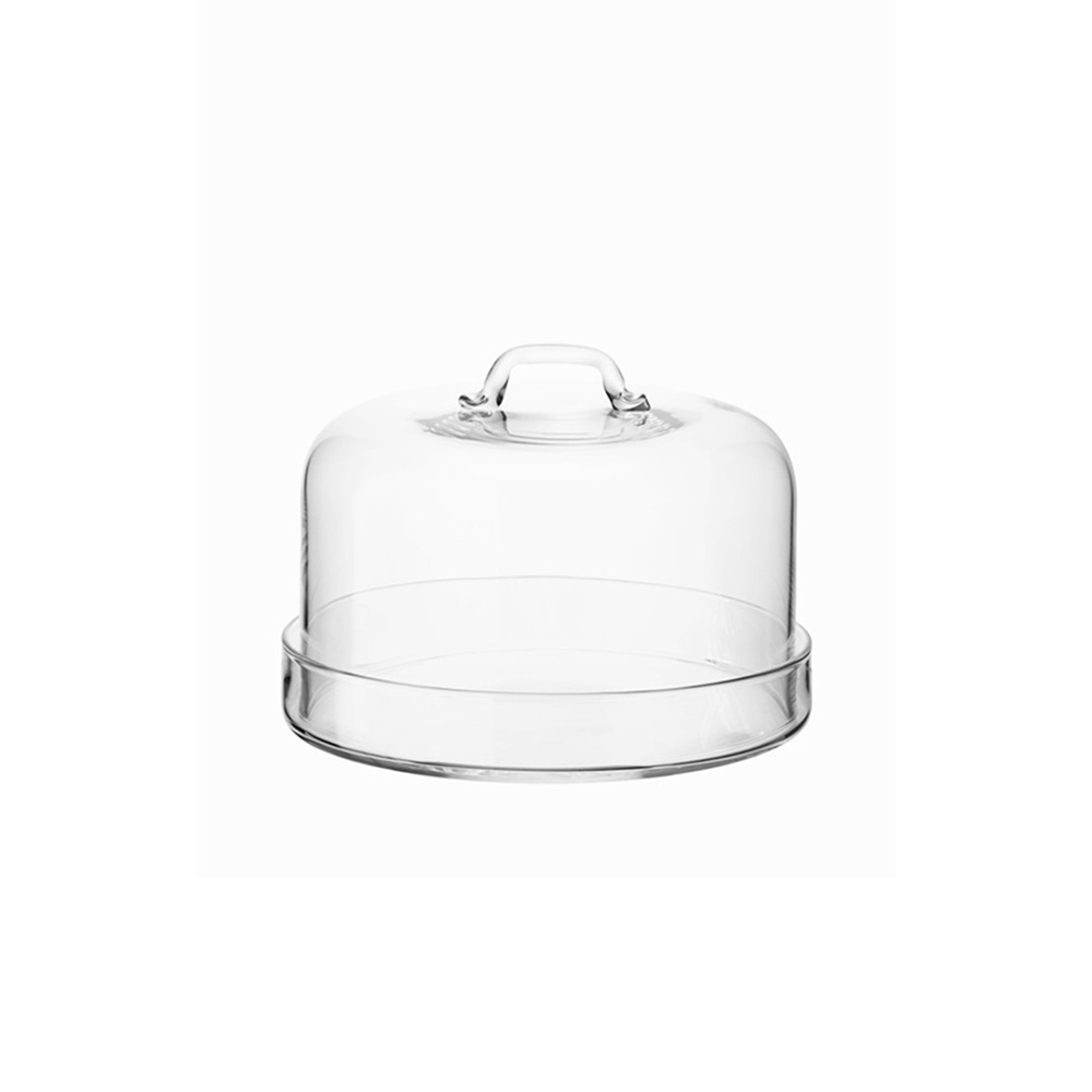 Clear Serve Plate & Dome - 24cm 