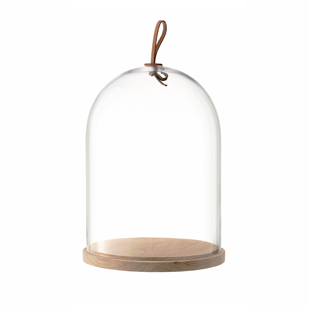 Ivalo Clear Dome & Wooden Base - 22cm 
