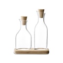 Oil & Vinegar Serving Set & Oak Base