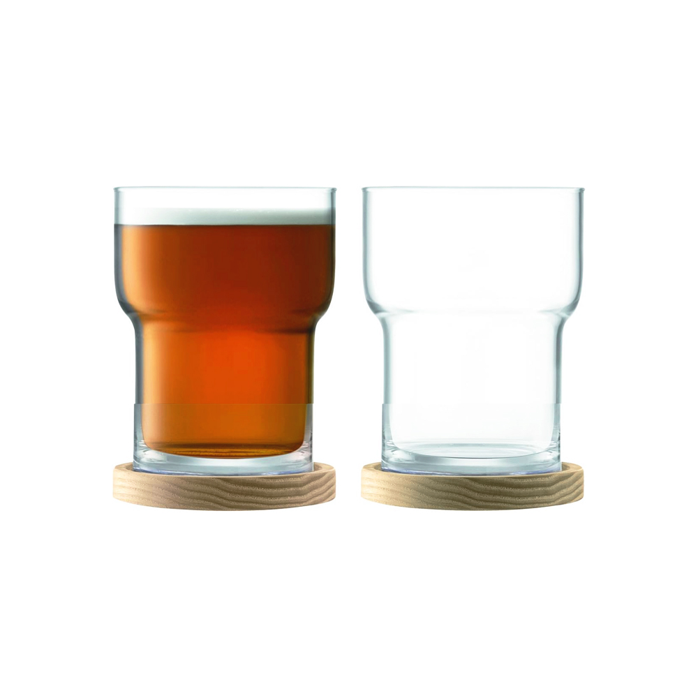 Utility Clear Tumbler & Ash Coaster Set - 2 x 300ml
