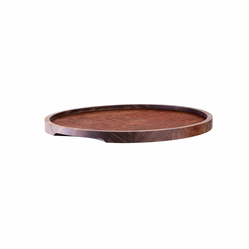 City Serving Tray Walnut & Cork