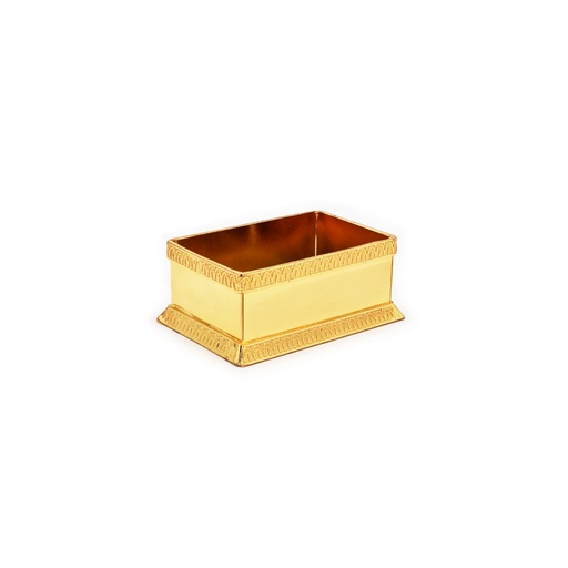 Gold Plated Sugar Packets Holder With Rim