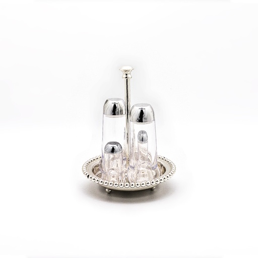 Sphere Silver Round Rack Condiment Set - 5pcs