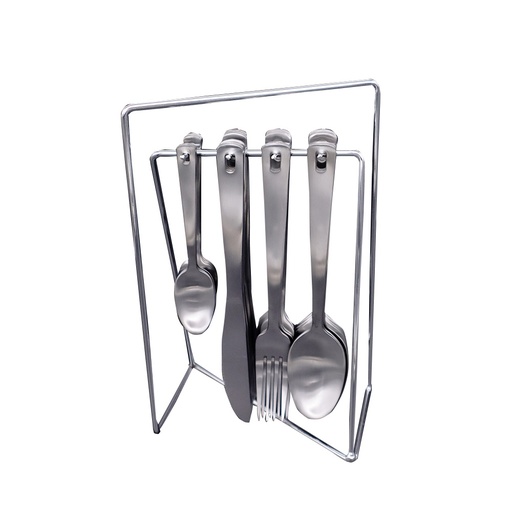 Rack Hanging All Matte Finish Cutlery Set - 24pcs