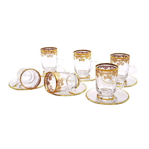 Napoli Gold Tea Cup Set - 12pcs