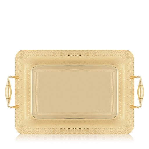 Lady 2 Rectangular Gold Serving Tray