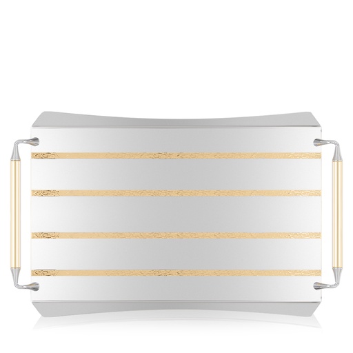 Rectangular Gold Lines Tray 