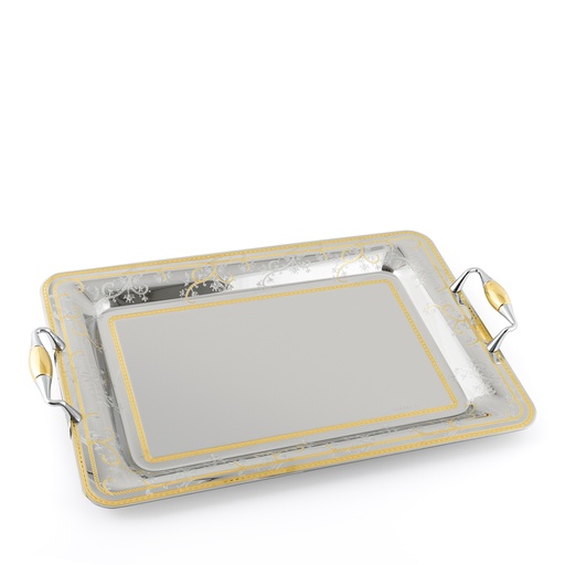 Cairo 3 Rectangular Tray - Gold