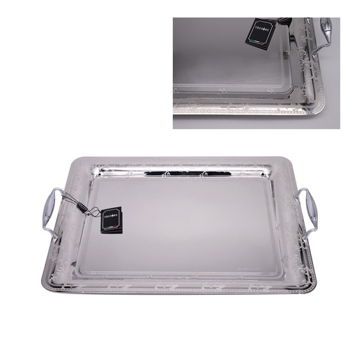 Cairo 4 Rectangular Tray - Silver