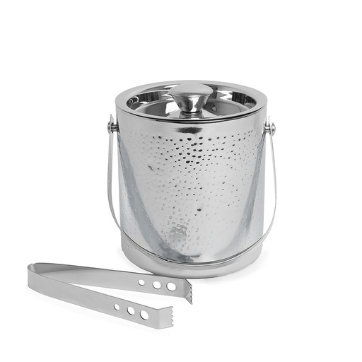 Hammered Ice Bucket with Tong -15cm