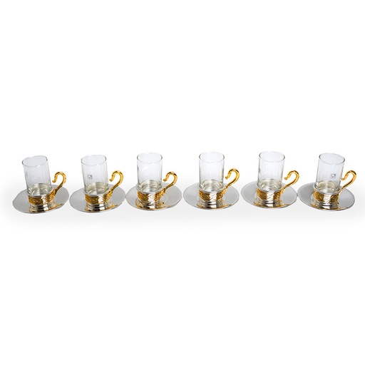 Tea Glass Set with Saucers - 12pcs