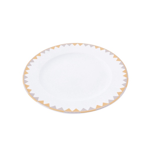 صحن سرفيس بورسلين 30 سم بنقوش سيلفر ذهبى