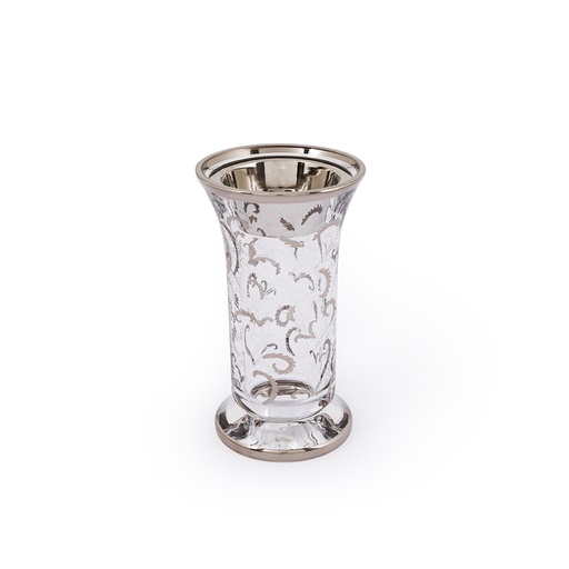 مبخر زجاجي تركي بنقش فروع - فضي