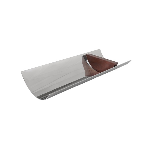 Fontana Stainless Steel Imbuia Long Fruit Holder