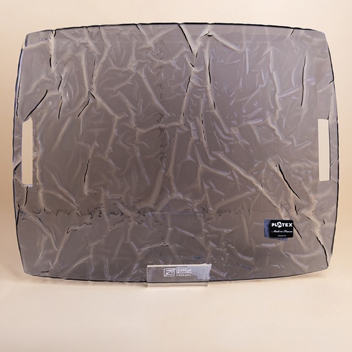 Pearl Black Acrylic Serving Tray with Handles - 54x43cm