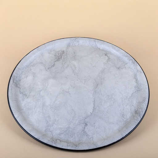 Limo Silver Marble Tray - 45cm