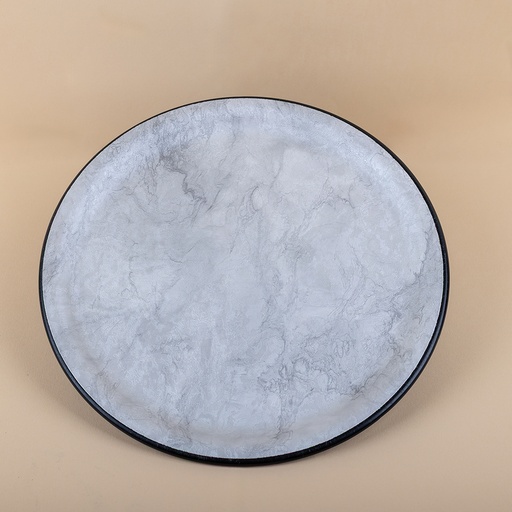 Limo Silver Marble Tray - 36cm