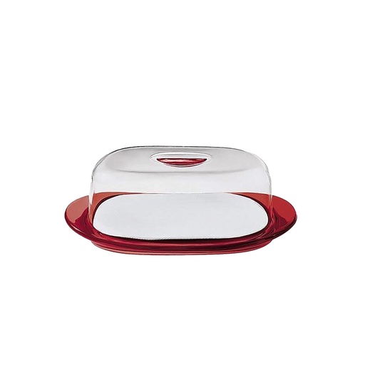 Feeling Cheese Dish with Dome - Red