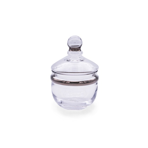 وعاء سكر داليا بحافة فضية