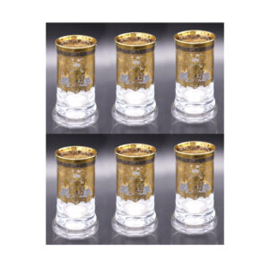 Doninzetti Long Platinum Gold Glass Set 6pcs