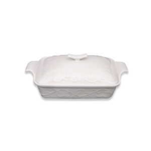 Porcelain Rectangular Plate With Cover 10inch