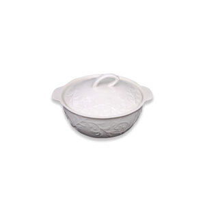 Flowers White Saucepot 5.3inch with Lid