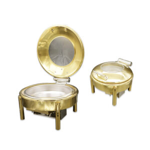 Chafing Dish 4L Round Size Dia.30Cm With Golden Coating
