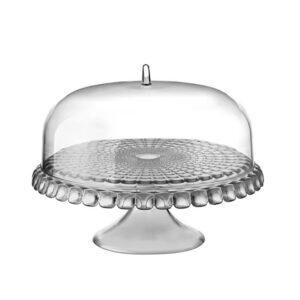 Cake Stand With Dome Tiffany Grey