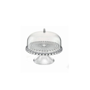 Small Cake Stand With Dome Tiffany Clear