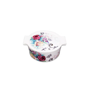 Flowers Round Casserole with Cover 22cm