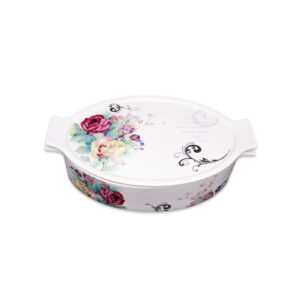 Flowers Oval Casserole with Cover 34cm