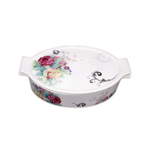 Flowers Oval Casserole with Cover 40cm