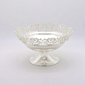 Silver Plated Round Bowl With Stand