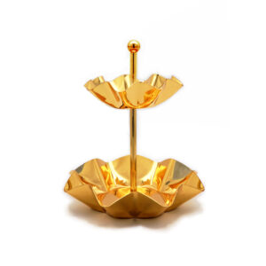 Iron Gold Plated 2-Tier Fruit Stand