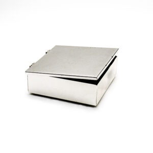 Iron Silver Color Plated Square Storage Box