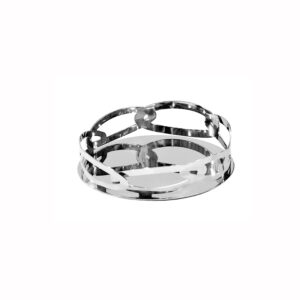 Round Stainless Steel Circles Tray Silver