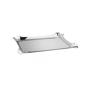 Rectangualr Stainless Steel Mirror Tray 38X23cm Silver